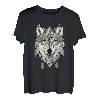 Wolfengesicht Wolf Lover Ornament Abstrakt Tier Wölfe T-Shirt