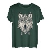 Wolfengesicht Wolf Lover Ornament Abstrakt Tier Wölfe T-Shirt
