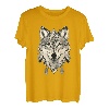Wolfengesicht Wolf Lover Ornament Abstrakt Tier Wölfe T-Shirt