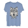 Wolfengesicht Wolf Lover Ornament Abstrakt Tier Wölfe T-Shirt