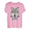 Wolfengesicht Wolf Lover Ornament Abstrakt Tier Wölfe T-Shirt