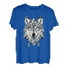 Wolfengesicht Wolf Lover Ornament Abstrakt Tier Wölfe T-Shirt