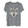 Wolfengesicht Wolf Lover Ornament Abstrakt Tier Wölfe T-Shirt