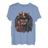 Steampunk Katze Mechanik Viktorianisch Dampfmaschine T-Shirt