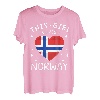 Norwegen Fahne Vintage Norwegische Flagge Herz Norge T-Shirt