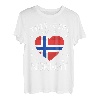 Norwegen Fahne Vintage Norwegische Flagge Herz Norge T-Shirt