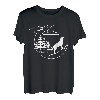 Wolf T-Shirt Mond und Wald Natur Kunst Outdoor-Camping T-Shirt