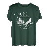 Wolf T-Shirt Mond und Wald Natur Kunst Outdoor-Camping T-Shirt