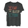 Angeln essen, schlafen, fischen, wiederholen, lustiges Retro-Design T-Shirt