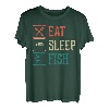 Angeln essen, schlafen, fischen, wiederholen, lustiges Retro-Design T-Shirt