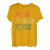 Angeln essen, schlafen, fischen, wiederholen, lustiges Retro-Design T-Shirt