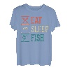 Angeln essen, schlafen, fischen, wiederholen, lustiges Retro-Design T-Shirt