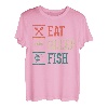 Angeln essen, schlafen, fischen, wiederholen, lustiges Retro-Design T-Shirt