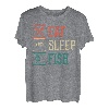 Angeln essen, schlafen, fischen, wiederholen, lustiges Retro-Design T-Shirt