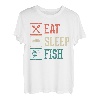 Angeln essen, schlafen, fischen, wiederholen, lustiges Retro-Design T-Shirt
