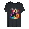Heulender Wolf Pop Art Wölfe Wolf Liebhaber Abstrakt Wolf Tier T-Shirt