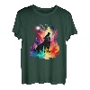 Heulender Wolf Pop Art Wölfe Wolf Liebhaber Abstrakt Wolf Tier T-Shirt