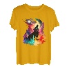 Heulender Wolf Pop Art Wölfe Wolf Liebhaber Abstrakt Wolf Tier T-Shirt