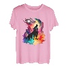 Heulender Wolf Pop Art Wölfe Wolf Liebhaber Abstrakt Wolf Tier T-Shirt