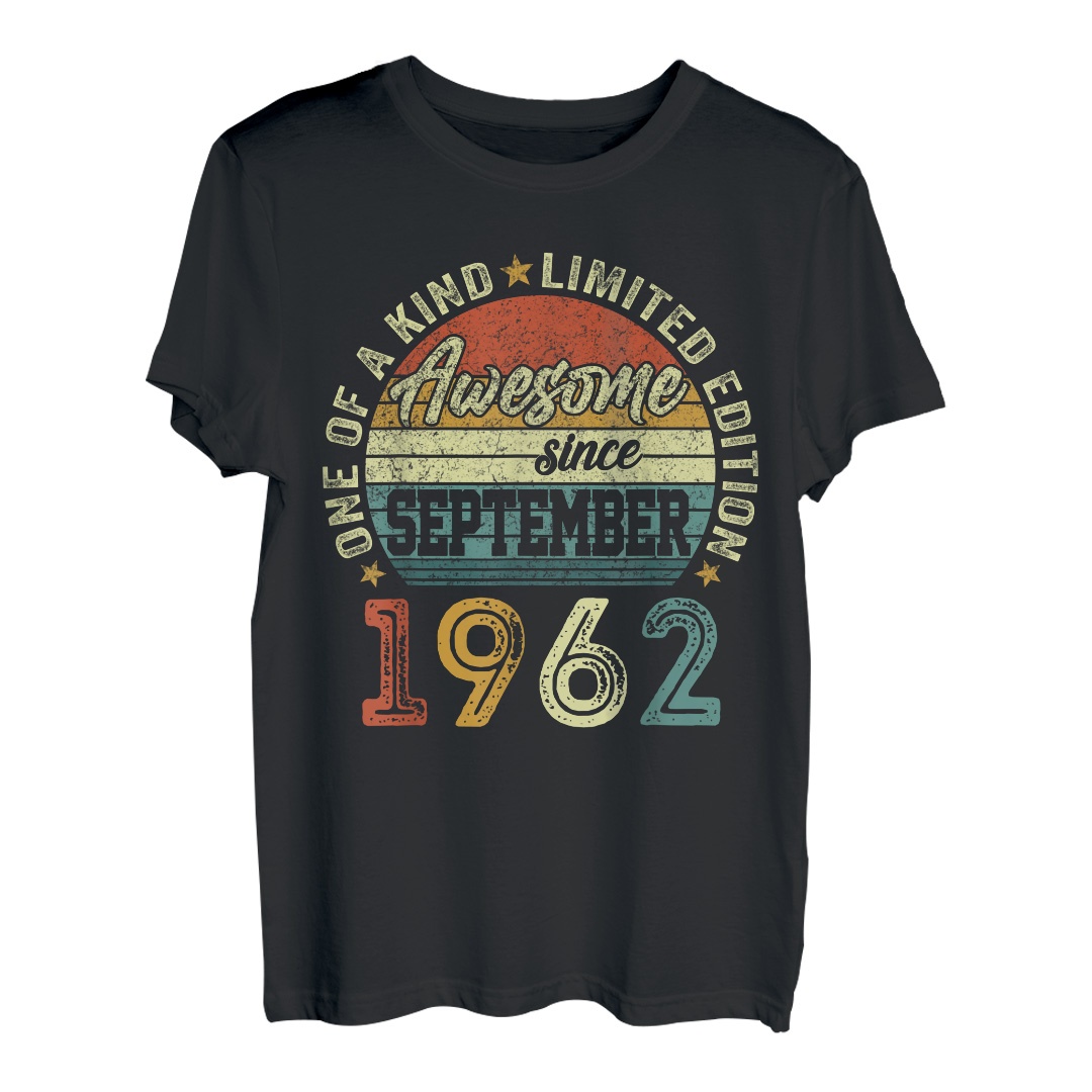 September 1962 Lustige Geschenke 60. Geburtstag Mann Frau T-Shirt