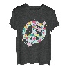 Retro Hippie Blume Blumig Blumenfrieden Zeichen Weltfrieden T-Shirt