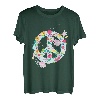 Retro Hippie Blume Blumig Blumenfrieden Zeichen Weltfrieden T-Shirt