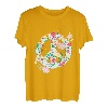 Retro Hippie Blume Blumig Blumenfrieden Zeichen Weltfrieden T-Shirt