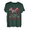 V is for Video Games Valentinstag Gamer Männer Jungen T-Shirt