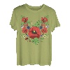 Rote Mohnblumen Blumen Vintage Ukrainischen Wyschywanka-Stil T-Shirt