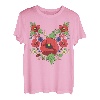 Rote Mohnblumen Blumen Vintage Ukrainischen Wyschywanka-Stil T-Shirt
