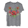 Rote Mohnblumen Blumen Vintage Ukrainischen Wyschywanka-Stil T-Shirt