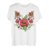 Rote Mohnblumen Blumen Vintage Ukrainischen Wyschywanka-Stil T-Shirt