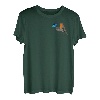 Rotkehlchen mit Schmetterling Vogel Tierfreund Biologen T-Shirt