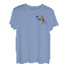 Rotkehlchen mit Schmetterling Vogel Tierfreund Biologen T-Shirt