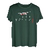 Fliegen Herzschlag EKG Flugzeugkapitän Flieger Pilot T-Shirt
