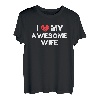 Herren Ehemann I Love My Awesome Wife Design T-Shirt