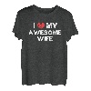 Herren Ehemann I Love My Awesome Wife Design T-Shirt