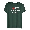 Herren Ehemann I Love My Awesome Wife Design T-Shirt