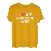 Herren Ehemann I Love My Awesome Wife Design T-Shirt