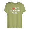 Herren Ehemann I Love My Awesome Wife Design T-Shirt