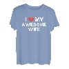 Herren Ehemann I Love My Awesome Wife Design T-Shirt