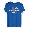Herren Ehemann I Love My Awesome Wife Design T-Shirt