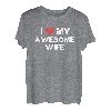 Herren Ehemann I Love My Awesome Wife Design T-Shirt