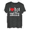 I Love Hot Milfs Lustiges rotes Herz Love Milfs Hot Mom Hunter T-Shirt