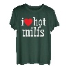 I Love Hot Milfs Lustiges rotes Herz Love Milfs Hot Mom Hunter T-Shirt