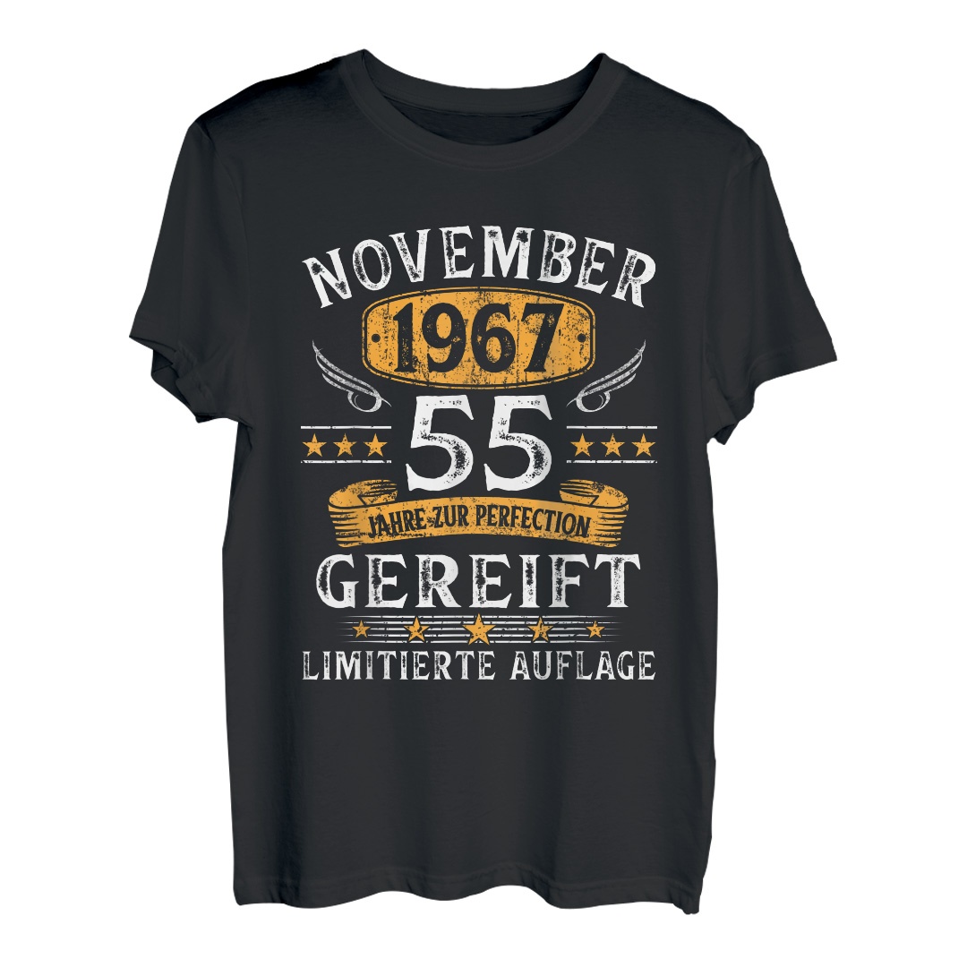 November 1967 Vintage 55 Geburtstag Geschenke Männer Frauen T-Shirt