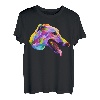 Englischer Windhund buntes Pop Art Porträt für Hundebesitzer T-Shirt