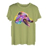 Englischer Windhund buntes Pop Art Porträt für Hundebesitzer T-Shirt