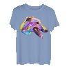 Englischer Windhund buntes Pop Art Porträt für Hundebesitzer T-Shirt