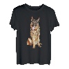 Realistisches Foto wie Deutscher Schäferhund mit Zunge heraus T-Shirt